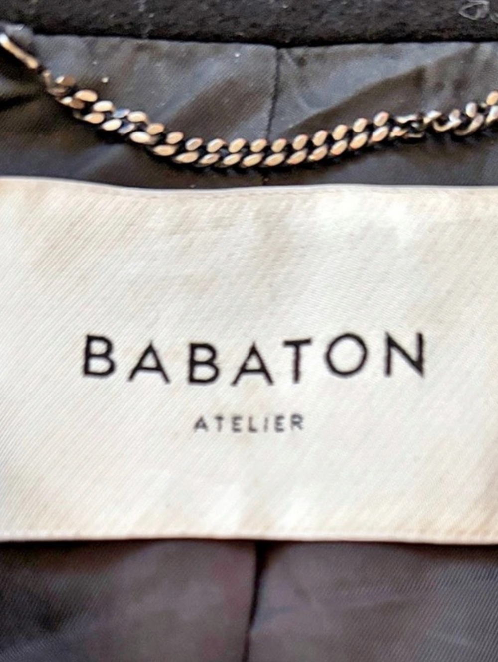 Excellent condition Black Belted High Collar Babaton ‘The Connor Coat Size S - Picture 6 of 9